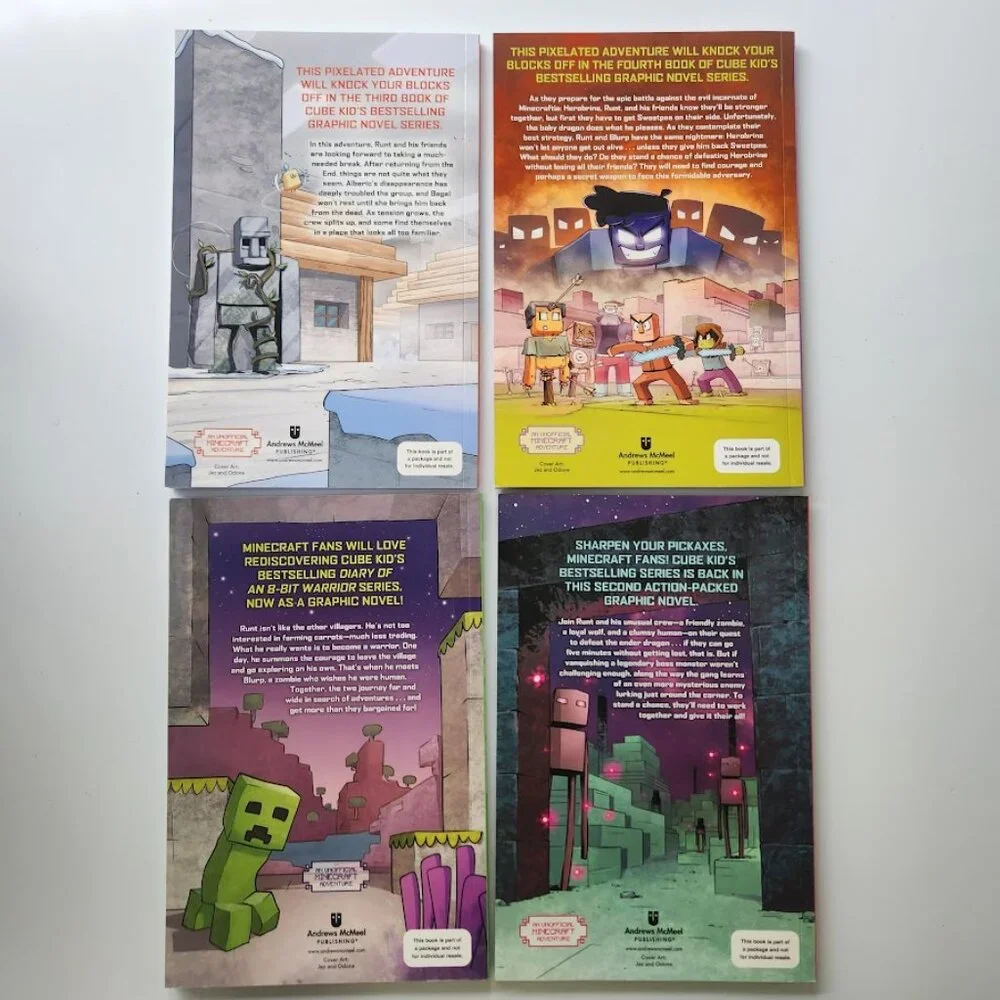NEW  Minecraft Book Bundle Diary of an 8-Bit Warrior Graphic Novel Comic Books